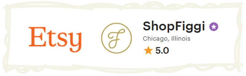 Five star rating on Etsy.