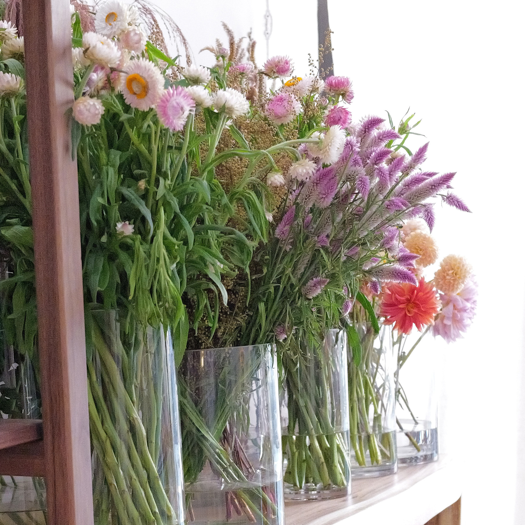 Need a joy break? Come visit the flower bar at Figgi.